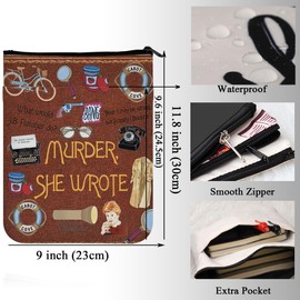 MAOFAED TV Series Inspired Gift Book Sleeve For Book Lover Book Protector For Paperback Bookish Merchandise Book Nerd Gift (she wrote murder)