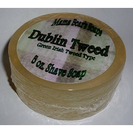 Mama Bear's Dublin Tweed Green Irish Tweed Type Shaving Soap
