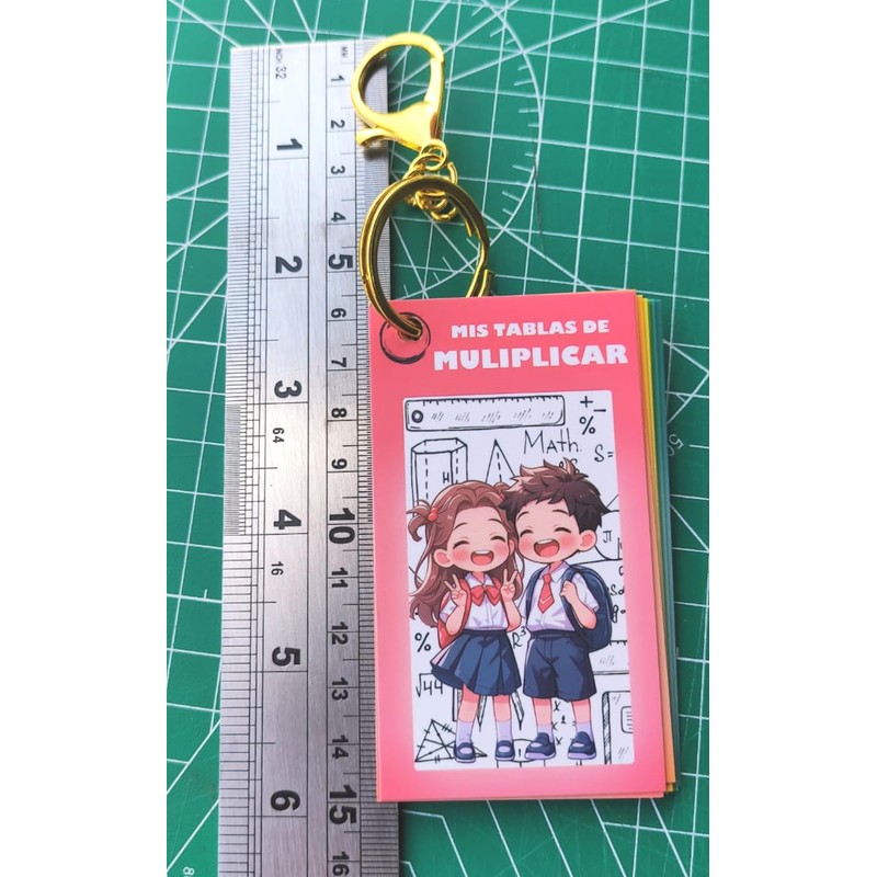Llavero Didáctico de Tablas de Multiplicar Primaria Material Indispensable Escolar