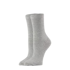 Gi&Gi Ladies Cotton Socks Pack of 6 Pairs - Ladies Socks with Soft Ribbed Knit - 2206, grey, One Size