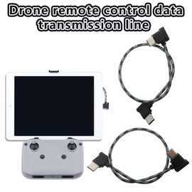 JRSHOME Upgraded 2-Pack 30cm/11.8inch Charging Data Transfer Cable Wire for DJI Mavic Air 2 Drone Remote Controller RC Type-C to Type-C