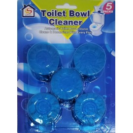 Blue Touch Automatic Bleach Toilet Bowl Cleaner Stain Remover Blue Tablet 5/Card (You Pick) - 1 (5 Tablets)