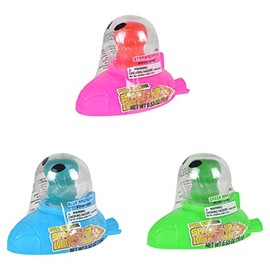 Koko's Pull-Back Spaceship Lollipop Candy, 0.52 oz (15 g) - 12 Count Display Box