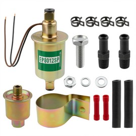 CARBBIA E8012S 12V Gasoline Engine Low Pressure Pump, FD0002 Universal Electric Fuel Pump Micro Electric Fuel Pump 5-9 PSI, 30 GPH for Gas Diesel Inline P60430 6414671