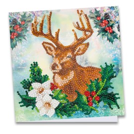Ideen mit Herz Diamond Painting Greeting Card | 16 x 16 cm | 370 gsm | Includes Envelope & Tools (Stag)