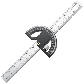 Winkelmesser Anschlagwinkel,Universal Winkellineal, Winkellehre-Werkzeug,Edelstahl-Winkellineal mit 0-180 Grad Winkelmesswerkzeug für Heimwerker, Tischlerarbeiten