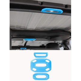 Savadicar Sky Blue Interior Accessories - Dome Light Trim Set for 2018-2023 Jeep Wrangler JL JLU 4XE & Gladiator JT - Solid Color Interior Decor Upgrade Option, 3-Piece