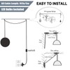HFUGUD Plug in Pendant Lighting with Cord,Hanging Lamps That Plug