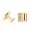 1 Pair French Cufflinks Double Layer Electroplating Polished Brass Gold