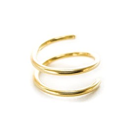 moonlidesigns Double Hoop Nose Ring Single Pierced-Gold Nose Ring Piercing-Spiral Nose Ring-Single Pierce Double Hoop