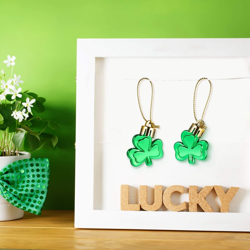Leinuosen 48 Pieces St Patrick's Day Shamrocks Ornament Good Luck