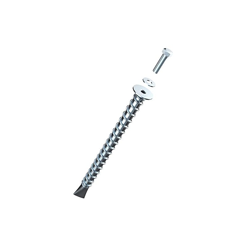 BoltHold - SP18-716 Zinc-Plated Asphalt Anchor (7/8" x 12") -