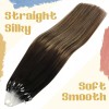 sunny hair Extensiones Cabello Real 50gr 14in Negro Mezcla Marrón