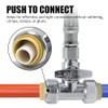 TT FLEX Service Tee Stop Valve, 1/2" Push x 1/2"