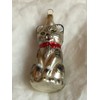 Lauschaer Glas Christmas Tree Decoration Large Cat White Matte /