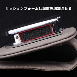 InnoWave Car Sun Visor Glasses Clip, VELLFIRE Leather Car Glasses Clip, Sunglasses Storage, Car Eyeglass Holder, Easy Installation, Black