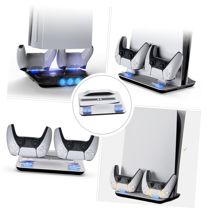 Angoily Dual Charging Base with LED Indicator for Console Fast