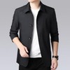Casual Lightweight Jumper Spring Autumn Windbreaker Trench Jacket Coat Black 95