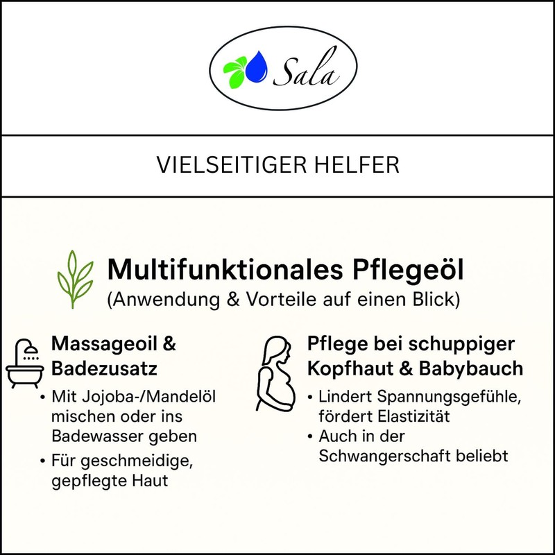 Sala Rizinusöl kaltgepresst BIO 50 ml Pipette