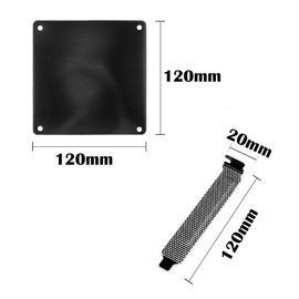 euroharry PCI Slot Cover Fan Cover 120 mm with Ultra Fine Dust Filter Computer PC Fan Fine Dust Filter Pack of 10 (10 x 120 mm Dust Filter + 20 mm PCI Slot, Black)