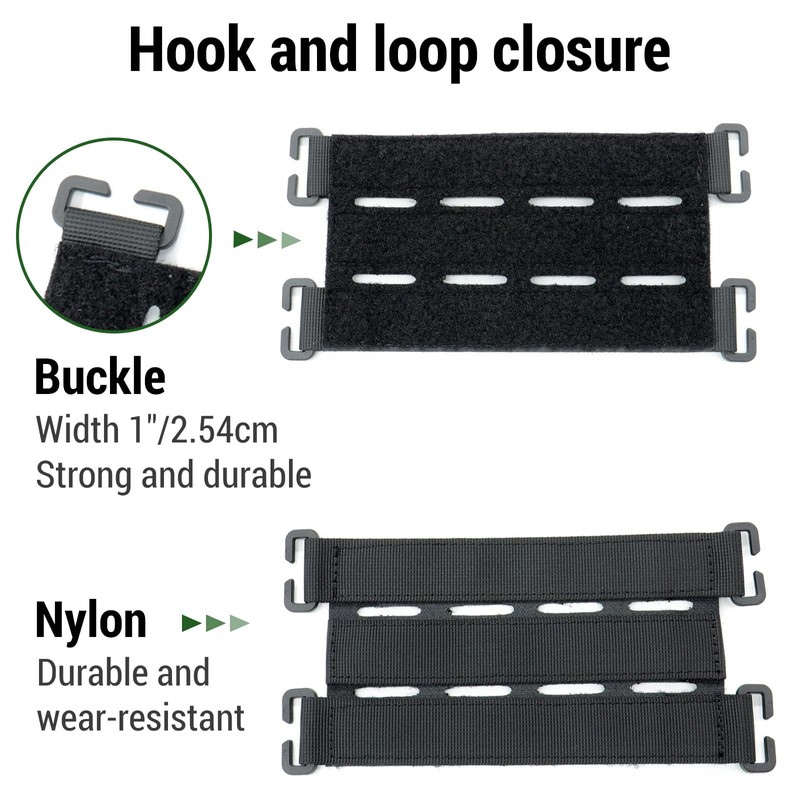 WEEVDRIE Large Molle Patch Panel, Molle Velcro Panel for 6