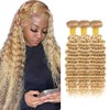 613 Bundles Human Hair P27/613 Deep Wave Bundles Blonde Human