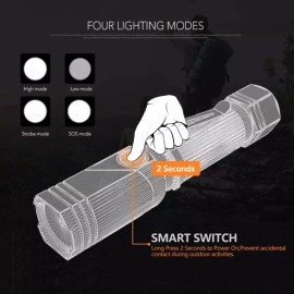 NICRON Qty(1Pc) Nicron N7 600 Lumens Tactical Flashlight, 90 Degree Mini Flashlight