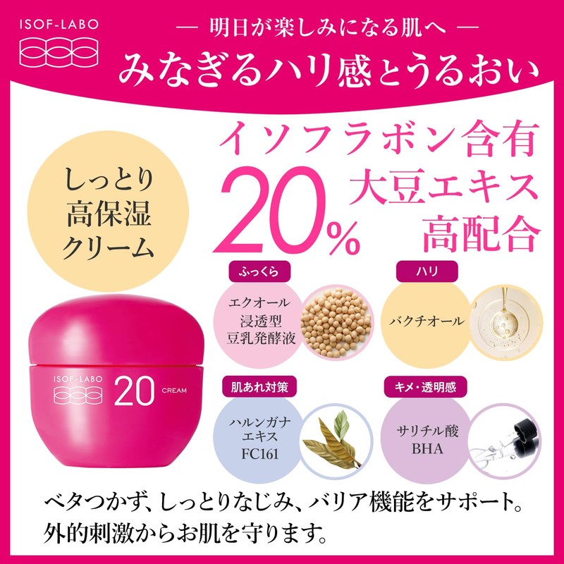 ISOF LABO 20% Cream Aromatic Pomegranate Scent, 1.4 oz (40
