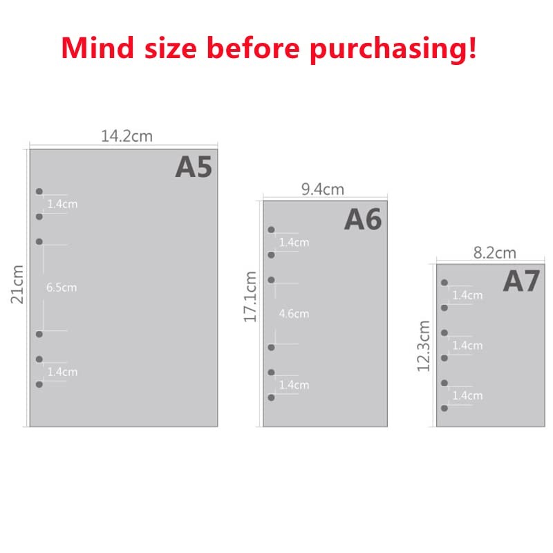 A6 Personal Binder Refills Lined Paper, Planner Inserts of Rulled