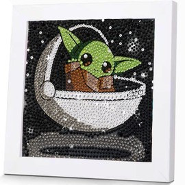 Diamond Art Kits Kids with Wooden Frame Easy-5D Diamond Art Painting Kits,Mini Diamond Art Painting for Home Wall Decor(7x7 inch)