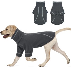 Hjumarayan Dog Jumper Medium Dogs - Dog Fleece Jumper Turtleneck Dog Jumper for Medium Dogs Stretchy Jumper Dog Warm Clothes Dog Jumper Dark Grey XXXL