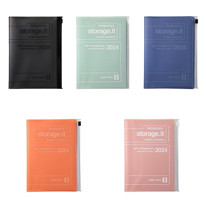 MARK'S 2023/2024 Pocket Calendar B6 Vertical, Storage It, Black