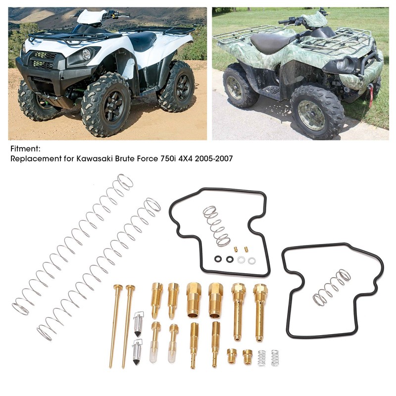 30pcs Motorcycle Carburetor Repair Kit Replacement for Kawasaki Brute Force