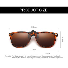 YAMEIZE Polarized Clip-on Sunglasses - For Women Men Flip Up UV400 Protection Sunglasses Outdoor Driving