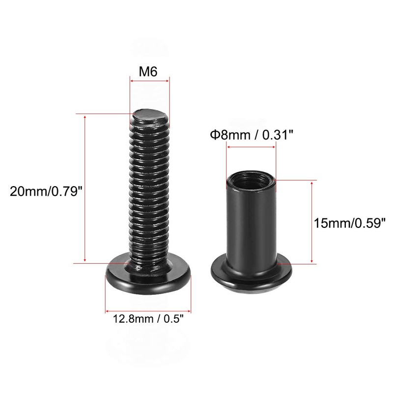 sourcing map Screw Post Fit for 5/16"(8mm) Hole Dia, Male