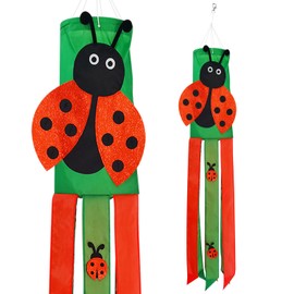 Calcetines de viento de primavera de mariquita, adorables calcetines de viento para exteriores para brisas de primavera, calcetines de viento resistentes para exteriores, perfectos para