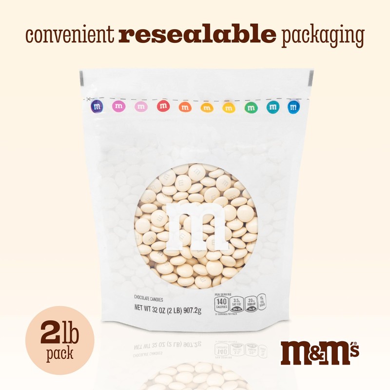 M&M’S WORLD Cream Milk Chocolate Candy - 2lbs of Chocolate