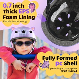 Vvinca Lightweight Helmet for Kids with DIY Set to Children 1/2/3/4/5/6/7/8 Years Old, Toddlers Helmets Ages 3-5/5-8,Kids Helmets for Youth Boys and Girls