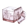 Gaolinci Roses & Butterflies Embossed Glass Candy Jar, Stained Glass