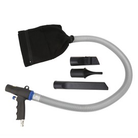 Air Blow Gun Kit, Duster Compressor Tool with Blow/Suction Cleaning Gun, 100cm Extraction Tube, 3 Different Nozzle Attachments and Dust Storage Bag for Truck