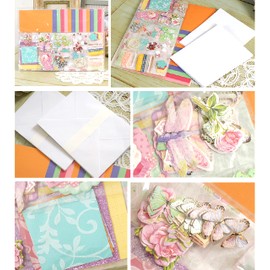 15 Multipack Complete Card Making Kit for Adults and Kids. Includes 15 Blank Cards, Envelops and Decorations. Art&Craft Card Supplies for All Occasions, Birthday Cards, Greeting Cards (Floral)