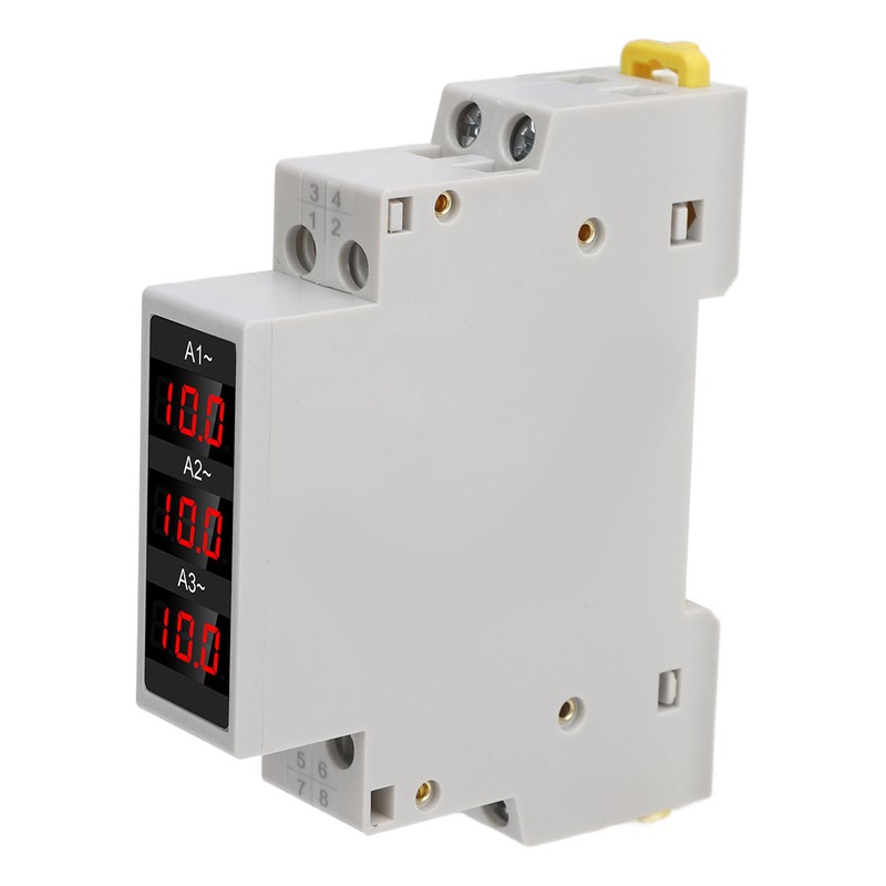 3 Phase DIN Rail Ammeter LED Digital Display High Accuracy