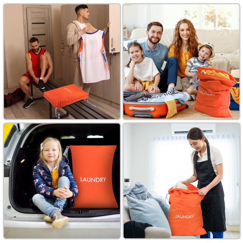 WiseBoy 2 Pack Laundry Bags, Travel Laundry Bag for Dirty