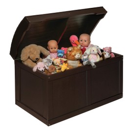 Hardwood Safety Hinge Barrel Top Toy Storage Chest