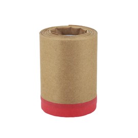 HOPESPANNER Pre-Taped Masking Paper Automotive Paint Masking Paper Kraft Paper Natural Fiber Material 1 Pc 1500x10cm / 49.21ftx3.94 Brown Red