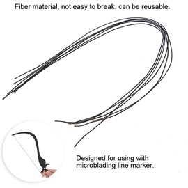 Regla/Marcador de Microblading para Cejas – Juego de 10 Líneas De Cejas Prefabricadas en Fibra para Diseño de Cejas y Maquillaje Permanente