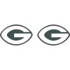 Packers Throwback Mini Side Football Helmet Decals with Stripe