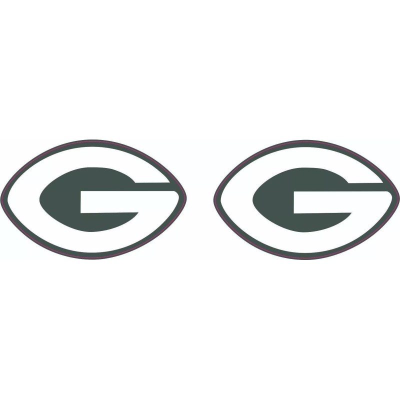 Packers Throwback Mini Side Football Helmet Decals with Stripe