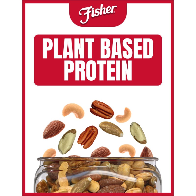 Fisher Snack Deluxe Mixed Nuts, 24 Ounces, Cashews, Almonds, Pecans,