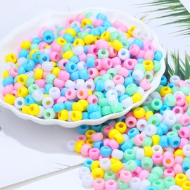AWARDSEN Pack of 970 Pony Beads Macaron Beads Colourful, 9 mm Beads for Threading, Pony Beads Set Beads for Threading, Bracelets Make Your Own Set, Kandi Beads for Bracelets, Jewellery, Necklaces